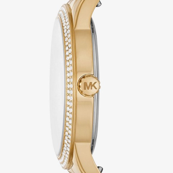 MICHAEL KORS - Oversized Tibby Pavé Gold-Tone Watch and Strap Set - Picture 2 of 5
